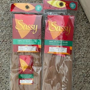 18” dirty blonde 100% human hair